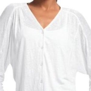 Cabi White Lightweight Cardigan Size Large